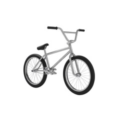 Fototapeta premium Chrome BMX Bike on PNG Background for Sports and Recreation Activities