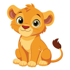 Obraz premium A majestic lion with a thick, dark mane rests with its front paws crossed a white background