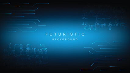 Blue Futuristic Abstract technology background Hi-tech system concept vector illustration