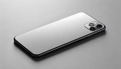 Fototapeta premium Sleek Silver Smartphone Modern Mobile Device Product Photography
