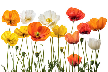 Obraz premium a group of flowers that are in the grass