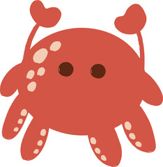 Funny crab cartoon of illustration