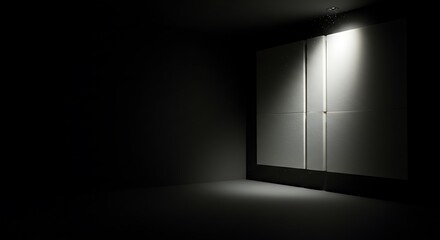 Empty room, abstract triangle background