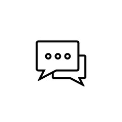 line art chat, bubble speech icon