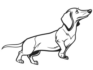 Stylized Dog Motion Art High-Speed Pet Illustration with Clean Lines