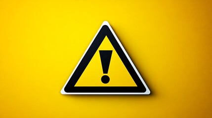 Yellow Triangle Warning Sign Exclamation Mark Alert Safety Caution Risk Hazard