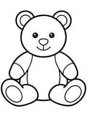Cartoon Teddy Bear Drawing for Kids' Crafts