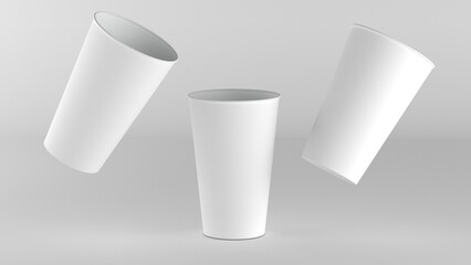 paper cup 16oz mockup 3D