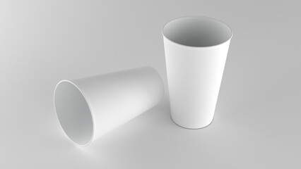 paper cup 16oz mockup 3D