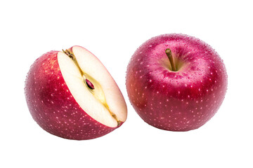 a half eaten apple and a half eaten apple