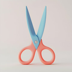 Pastel pink and blue scissors