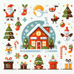 Festive Christmas House Amidst Holiday Cheer