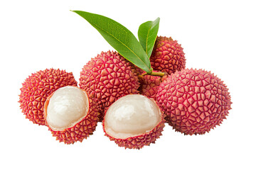 a bunch of fruit with a leaf on top