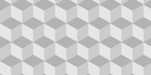 Minimal cubes geometric tile and mosaic wall grid retro digital tiles wallpaper background. white and gray block cube structure square triangle texture vintage design.	
