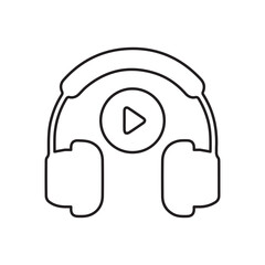 Video lesson line icon