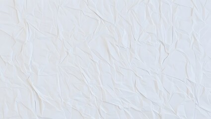 Crumpled Paper Texture - White Abstract Background