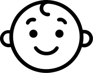 Fototapeta premium Happy chocolate smiley face vector icon with a joyful expression