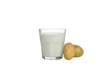 PNG, Potato milk, isolated on white background
