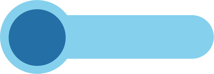 Obraz premium Sky Blue Rounded Tab with Dark Blue Circle.