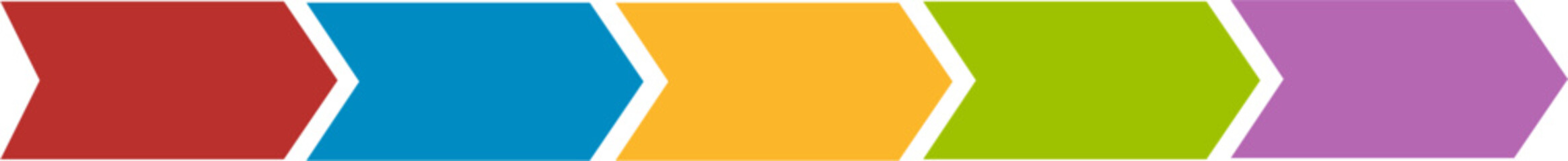 Colorful Arrow Banners, Flowchart Elements, Gradient Background, Rightward Direction