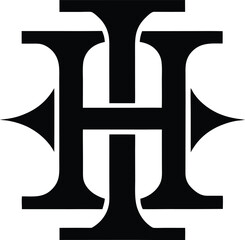 Clean Monogram H Shape Design Minimalist Perfection