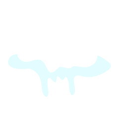 Minimalist Light Blue Drip on White Background