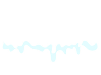 Minimalist Light Blue Waveform Drip on White.