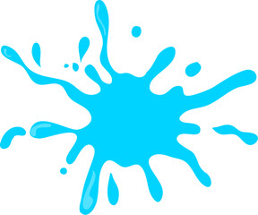 Azure Water Splash: Vibrant, Isolated, Abstract Fluid.