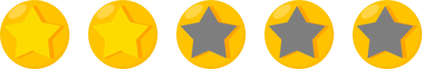 Five Yellow Star Medals: Rating Progression on White