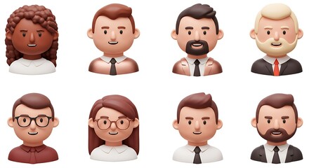 Fototapeta premium create a geometric collage of diverse business team faces in rose gold tones, position subject on the left for userpic and profile picture with clear copy space on the right