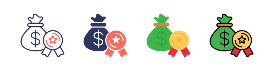 Authenticity Multi Style Icon Set Vector 