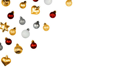 decoration Christmas ball for corner banner background