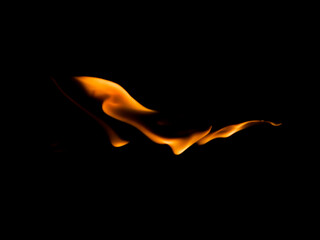 Fototapeta premium Abstract fire on black background