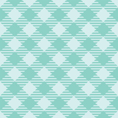 Seamless cyan plaid pattern vector