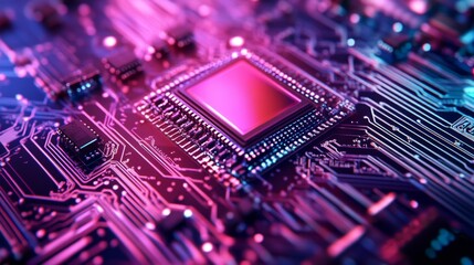 Fototapeta premium Ultra-Fast Transistors on Carbon Nanotube Circuit Board Design