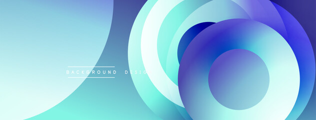 Abstract flowing shapes, vibrant blues, purples create dynamic background. Modern design, smooth gradients suggest movement, depth.