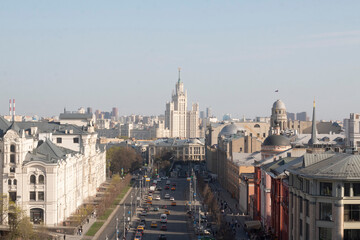 Fototapeta premium View of Moscow in spring, central historical part of the city