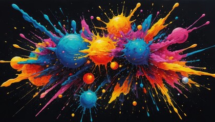 Vibrant Color Explosion: An Abstract Masterpiece