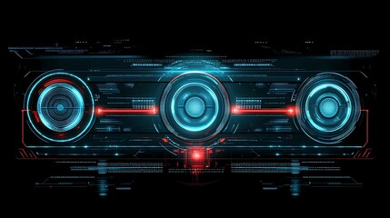 Fototapeta premium Futuristic dashboard display