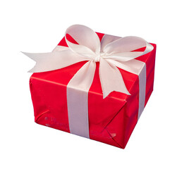 red gift box with ribbon