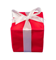 red gift box with ribbon