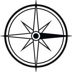 compass on a white background