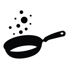 frying pan vector illustration