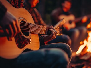 Fototapeta premium Campfire Acoustic Music Session