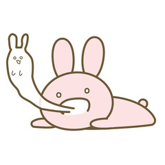 疲れて魂の抜けたうさぎ