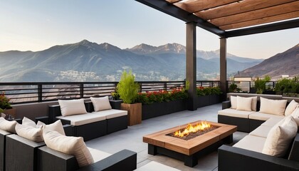 Mountain View Luxury Rooftop Terrace