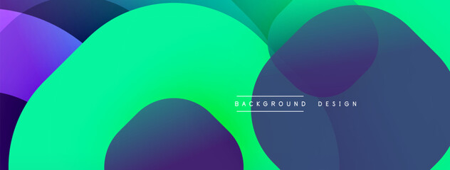 Abstract vibrant overlapping circles create dynamic colorful background. Gradient shades blend smoothly, offering modern visual appeal.