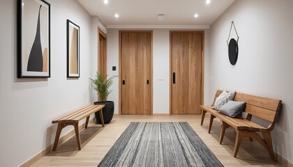 Modern Minimalist Hallway Interior Design