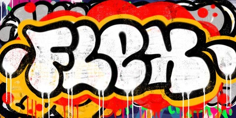 Overlapping graffiti text in bold street art style. Colorful layered urban background with spray paint texture, vibrant energy, and raw artistic expression. Perfect for edgy design projects.
