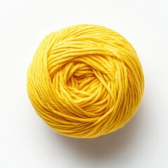 A perfectly formed ball of vibrant yellow yarn (1)